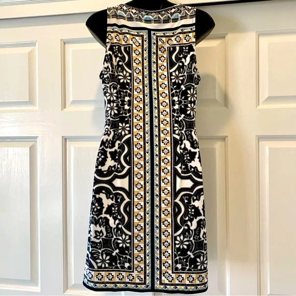 Hale Bob cute geometric upscale bohemian print stretch dress , size small - Picture 4 of 8